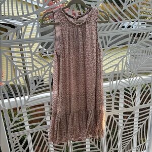 Anthropologie Women's Pink Sleeveless Dress
